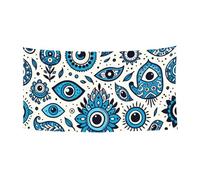 177,8 x 88,9 cm The-Turkish-Nazar-Evil-Eye Bannière de toile de fond pour événements et fêtes