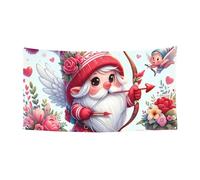 177,8 x 88,9 cm Valentine-Gnomes-Love-Arrow Toile de fond pour événements et fêtes