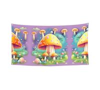 177,8 x 89,9 cm Bannière décorative de rêve, champignon de rêve, bannière de vacances à suspendre, bannière d'intérieur ou d'extérieur, fête de Noël, bannière de fête d'anniversaire