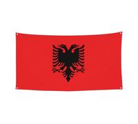 177,8 x 89,9 cm Bannière décorative drapeau albanais bannière de vacances à suspendre, bannière de fête de Noël ou d'anniversaire