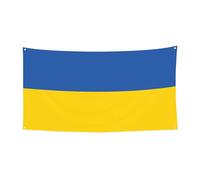 177,8 x 89,9 cm Bannière décorative Drapeau de l'Ukraine Bannière de vacances à suspendre Intérieur Extérieur Fête de Noël Bannière de fête d'anniversaire
