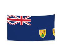 177,8 x 89,9 cm Bannière décorative Drapeau des îles Turques et Caïques Bannière de vacances à suspendre Intérieur Extérieur Fête de Noël Bannière de fête d'anniversaire