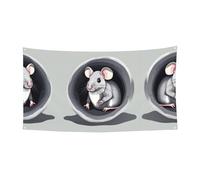 177,8 x 89,9 cm Bannière décorative Mouse in the Hole Bannière de vacances à suspendre, bannière de fête d'anniversaire pour intérieur ou extérieur, fête de Noël, bannière de fête d'anniversaire