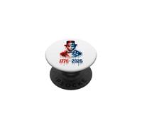 1776 2026 Abraham Lincoln Drapeau Patriotique des États-Unis PopSockets PopGrip Adhésif