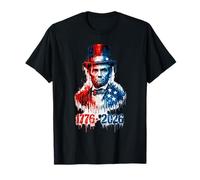 1776 2026 Abraham Lincoln Drapeau Patriotique des États-Unis T-Shirt