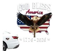 1776-2026 America Flag 250th Eagle God Bless Mural | Car Decals,for SUV Truck Pickup Automotive Exterior Vehicle Tumbler Helmet Notebook