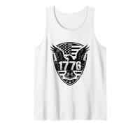 1776 American The Eagle Shield Drapeau USA Patriotique Vintage Débardeur