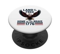 1776 États-Unis Eagle Terre de la Patrie Libre des Braves patriotes PopSockets PopGrip Adhésif