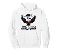 1776 États-Unis Eagle Terre de la Patrie Libre des Braves patriotes Sweat à Capuche