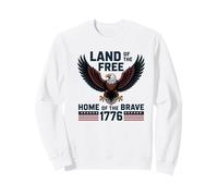 1776 États-Unis Eagle Terre de la Patrie Libre des Braves patriotes Sweatshirt