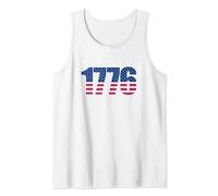 1776 Independence USA History Stars Red White Blue Débardeur