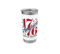 1776 L'Amérique, terre de la liberté Gobelet isotherme en acier inoxydable double paroi