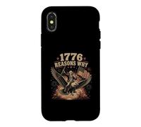1776 Reasons Why Funny 4 Juillet George Washington Coque pour iPhone X/XS