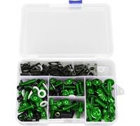 177pcs Kit de boulons de carénage moto Coloré M5 M6 Vis de pare-brise de remplacement pour Suzuki GSXR600 GSXR750 GREEN
