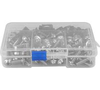 177pcs Kit de boulons de carénage moto universel M5 M6 Pass pour Yamaha Sportbikessilver