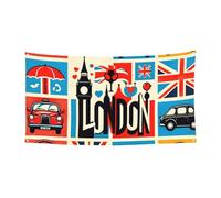 178 x 89 cm Bannière de fond pour événements et fêtes Motif Londres