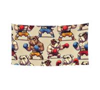 178 x 89 cm Bannière de fond pour événements extérieurs Motif Boxer-Bulldogs Drapeau mural pour événements et fêtes