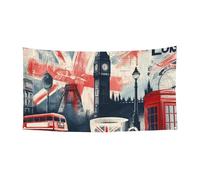 178 x 89 cm - Bannière rétro pour événements et fêtes - Motif journal de Londres