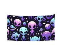 178 x 89 cm Muffin-Alien-Galaxies Bannière de fond pour événements et fêtes
