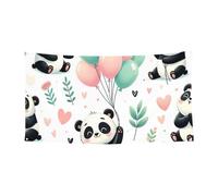 178 x 89 cm Pandas-ballons-Cœurs Toile de fond pour événements et fêtes