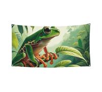 178 x 89 cm Porto-Rico-Tree-Frog Toile de fond pour événements et fêtes