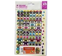 1782 gommettes adhésives - yeux Multicolore G