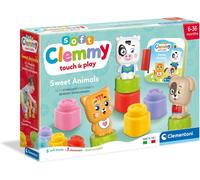 17849 - Soft Clemmy - Set De Jeu Avec Livre Animaux Mignons - Premières Briques Jouet, Briques De Construction, Bloc Souple Bébé 6 Mois, Jouet D'Éveil, Premier Âge, Fabriqué En Italie