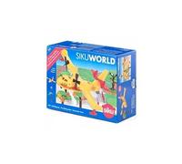 siku 1793 - Avion Anti-Incendies avec 1 arbre et 2 Figurines Flammes, 1:87, Métal/Plastique, Jaune, Peut être Rempli d'Eau