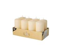 Papstar Paquet De 8 Bougies Cylindrique Diam 50 Mm Hauteur 100 Mm 16h Crème