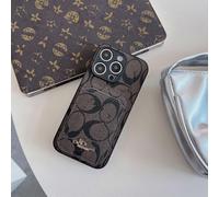 (17Air, Dark Brown Cotton) Suitable for iPhone series, this retro card holder case is a luxury and trendy protective cover for your iPhone.