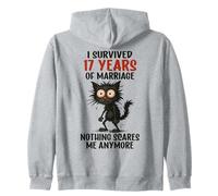 17e Anniversaire de Mariage, J'Ai survécu à 17 Ans de Mariage Sweat à Capuche