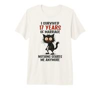 17e Anniversaire de Mariage, J'Ai survécu à 17 Ans de Mariage T-Shirt Haut de Gamme