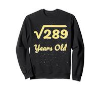 17ème Anniversaire Racine carrée 289 Ans mathématiques algèbre 2009 Sweatshirt