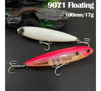 17g Surface crayon leurres de pêche marcher le chien flottant Wobbler Laser appât artificiel pour truite bar eau de mer Swimbait fournitures F