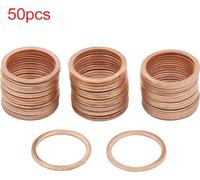 17mm Dia Interne rondelle cuivre, plate-forme, joint étanchéité plaque 50pcs