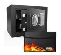 17NEF-FP Coffre-fort PATRON avec clavier de sécurité électronique numérique ignifuge Mini coffre-fort, coffre-fort mural ou d'armoire pour la maison, le bureau, les voyages, les affaires, 0,7 m³, noir