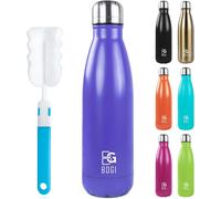 17oz Insulated Water Bottle Double Wall Vacuum Stainless Steel Bottle Leak Proof Keeps Hot And Cold Drinks For Outdoor Sports Camping Hiking Cycling, Comes With A Cleaning Brush Gift
