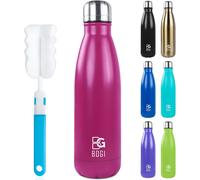 17oz Insulated Water Bottle Double Wall Vacuum Stainless Steel Bottle Leak Proof Keeps Hot And Cold Drinks For Outdoor Sports Camping Hiking Cycling, Comes With A Cleaning Brush Gift