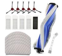 17PCS Kit D'accessoires pour Ecovacs Deebot N20/N20 Plus/N20 Pro Plus Aspirateur Robot avec 1 Brosses Principales, 5 Brosses Latérales, 5 Chiffon de Vadrouille, 5 Filtres, 1 Brosse de Nettoyage