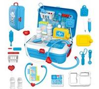 17pcs Kit Médical Pretend Dentiste Docteur Infirmière Ensemble de Jeu Rôles Toy Kids Game Gift bleu WEN174 Bleu G
