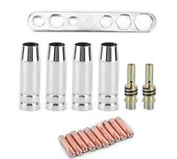 17pcs/Set Buses de torche de soudage -Kit 0,8 mm Pointes de contact Mig Porte-magnéto pour Binzel 15ak