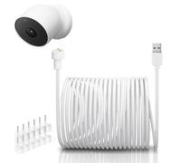17pieds/5.2m, 26.2pieds/8m,34pieds/10.4m cordon d'alimentation compatible avec la caméra Google Nest Cam (batterie), câble de charge magnétique pour cordon d'alimentation de la Google Nest Cam Battery