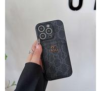 (17Pro, Black Gu) Suitable for iPhone series, this retro card holder case is a luxury and trendy protective cover for your iPhone.