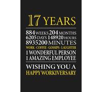 17th Year Work Anniversary: Employee Appreciation Gift for Job Milestone of 17 Years of Service