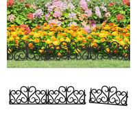 17x Bordures de Pelouse Noir 10 m PP Gazon Parterre Allée Extérieur vidaXL