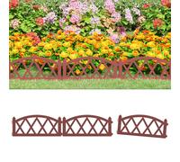 17x Bordures de Pelouse Rouge 10 m PP Gazon Parterre Allée Extérieur vidaXL