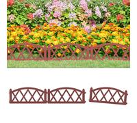 17x Bordures de Pelouse Rouge 10 m PP Gazon Parterre Allée Extérieur vidaXL
