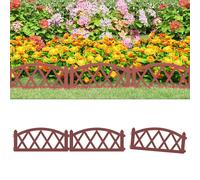 17x Bordures de Pelouse Rouge 10 m PP Gazon Parterre Allée Extérieur vidaXL
