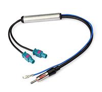 18,1 Pouces Antenne Radio spéciale pour Voiture Amplificateur de Signal Radio AM/FM Double Adaptateur d'antenne Radio RF Fakra pour VW et Audi Récepteur stéréo pour véhicule