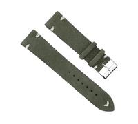 18/19/20/22/24 mm Sangle de montre en cuir en daim de la peau vintage avec barre de printemps à libération rapide
